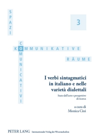 Imagen de portada: I verbi sintagmatici in italiano e nelle varietà dialettali 1st edition 9783631569726