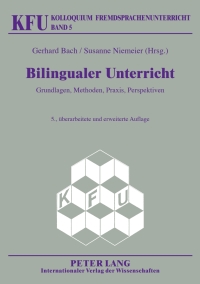 Imagen de portada: Bilingualer Unterricht 5th edition 9783631604717
