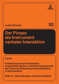 صورة الغلاف: Der Piropo als Instrument verbaler Interaktion 1st edition 9783631573099