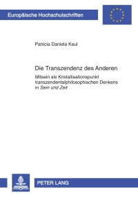 Cover image: Die Transzendenz des Anderen 1st edition 9783631621318