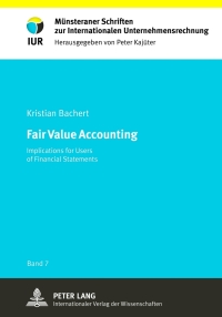 Imagen de portada: Fair Value Accounting 1st edition 9783631633113