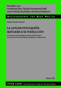 Cover image: La ontoterminografía aplicada a la traducción 1st edition 9783631631195