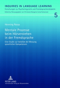 صورة الغلاف: Mentale Prozesse beim Hoerverstehen in der Fremdsprache 1st edition 9783631622810
