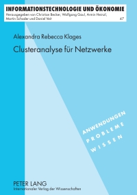 Cover image: Clusteranalyse fuer Netzwerke 1st edition 9783631638323