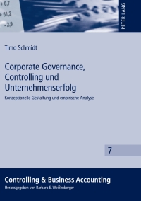 Imagen de portada: Corporate Governance, Controlling und Unternehmenserfolg 1st edition 9783631606919