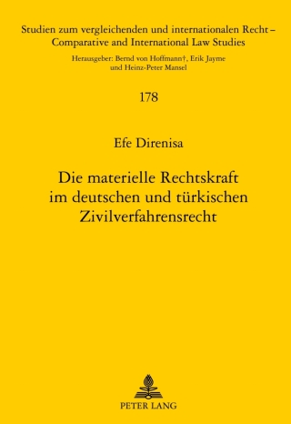 Cover image: Die materielle Rechtskraft im deutschen und tuerkischen Zivilverfahrensrecht 1st edition 9783631623244