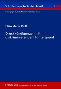 Cover image: Druckkuendigungen mit diskriminierendem Hintergrund 1st edition 9783631631157