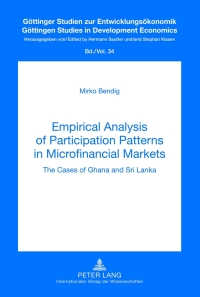 Cover image: Empirical Analysis of Participation Patterns in Microfinancial Markets 1st edition 9783631632383