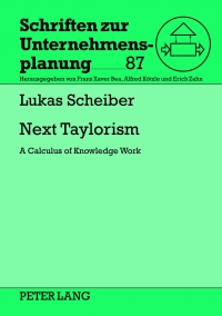 Cover image: Next Taylorism 1st edition 9783631624050