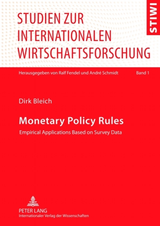 Cover image: Monetary Policy Rules 1st edition 9783631616581