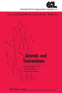 Cover image: Schreib- und Textroutinen 1st edition 9783631612811