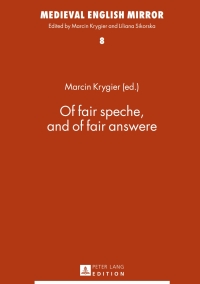 Cover image: Of fair speche, and of fair answere 1st edition 9783631625880