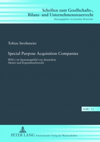 Cover image: Special Purpose Acquisition Companies 1st edition 9783631639399