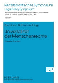 صورة الغلاف: Universalitaet der Menschenrechte 1st edition 9783631588536