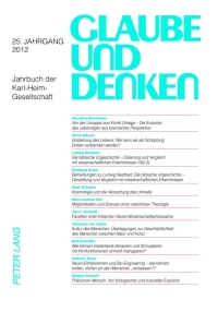 Imagen de portada: Glaube und Denken 1st edition 9783631625316