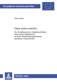 Titelbild: Class action-reaction 1st edition 9783631626313