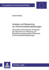 Titelbild: Analyse und Bewertung von Kommunikationsleistungen 1st edition 9783631621370