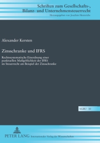 Cover image: Zinsschranke und IFRS 1st edition 9783631632734