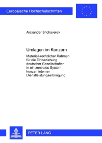 Cover image: Umlagen im Konzern 1st edition 9783631639412