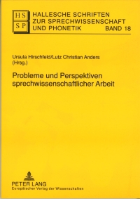 Omslagafbeelding: Probleme und Perspektiven sprechwissenschaftlicher Arbeit 1st edition 9783631544761