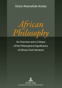 Imagen de portada: African Philosophy 1st edition 9783631639030