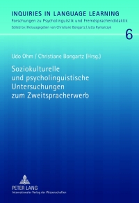 Cover image: Soziokulturelle und psycholinguistische Untersuchungen zum Zweitspracherwerb 1st edition 9783631615959