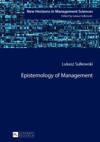 Imagen de portada: Epistemology of Management 1st edition 9783631640135