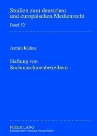 Cover image: Haftung von Suchmaschinenbetreibern 1st edition 9783631623169