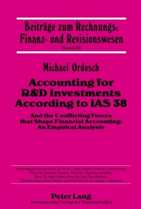 Cover image: Accounting for R&D Investments According to IAS 38 1st edition 9783631622667