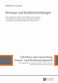 Immagine di copertina: Vertrauen und Kreditentscheidungen 1st edition 9783631639283