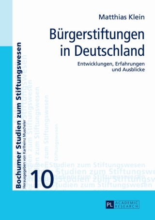 Cover image: Buergerstiftungen in Deutschland 1st edition 9783631626795