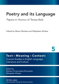 Imagen de portada: Poetry and its Language 1st edition 9783631628256