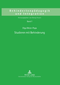 صورة الغلاف: Studieren mit Behinderung 1st edition 9783631622988