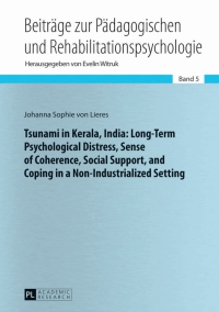 Cover image: Tsunami in Kerala, India: Long-Term Psychological Distress, Sense of Coherence, Social Support, and Coping in a Non-Industrialized Setting 1st edition 9783631627129