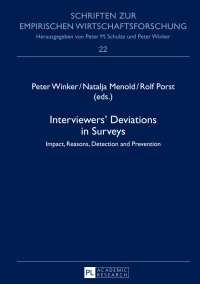 表紙画像: Interviewers’ Deviations in Surveys 1st edition 9783631637159