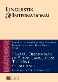Imagen de portada: Formal Description of Slavic Languages: The Ninth Conference 1st edition 9783631623534