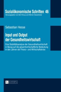 Immagine di copertina: Input und Output der Gesundheitswirtschaft 1st edition 9783631627655