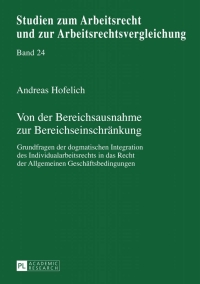 صورة الغلاف: Von der Bereichsausnahme zur Bereichseinschraenkung 1st edition 9783631627686