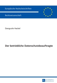 Cover image: Der betriebliche Datenschutzbeauftragte 1st edition 9783631627952