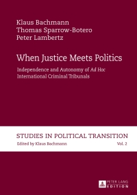 Cover image: When Justice Meets Politics 1st edition 9783631633564