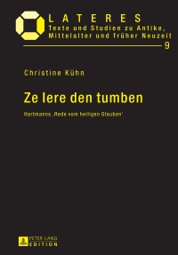 صورة الغلاف: Ze lere den tumben 1st edition 9783631637920