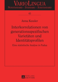 Titelbild: Interkorrelationen von generationsspezifischen Varietaeten und Identitaetsprofilen 1st edition 9783631629024