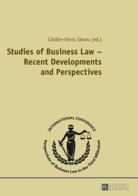 Immagine di copertina: Studies of Business Law – Recent Developments and Perspectives 1st edition 9783631641286