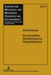 Cover image: Die retrospektive Digitalisierung von Printpublikationen 1st edition 9783631619940