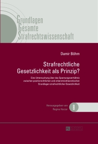 Cover image: Strafrechtliche Gesetzlichkeit als Prinzip? 1st edition 9783631628843