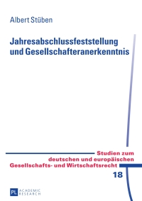 Cover image: Jahresabschlussfeststellung und Gesellschafteranerkenntnis 1st edition 9783631639351