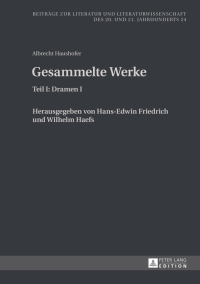 Imagen de portada: Albrecht Haushofer: Gesammelte Werke 1st edition 9783631644782