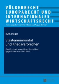 Cover image: Staatenimmunitaet und Kriegsverbrechen 1st edition 9783631643372