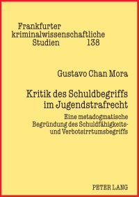 Cover image: Kritik des Schuldbegriffs im Jugendstrafrecht 1st edition 9783631633250