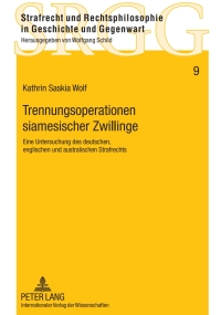 Titelbild: Trennungsoperationen siamesischer Zwillinge 1st edition 9783631639597